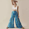 Floral Lace-up Casual Wide Leg Pants Bottoms Claire & Clara Style 15 S 