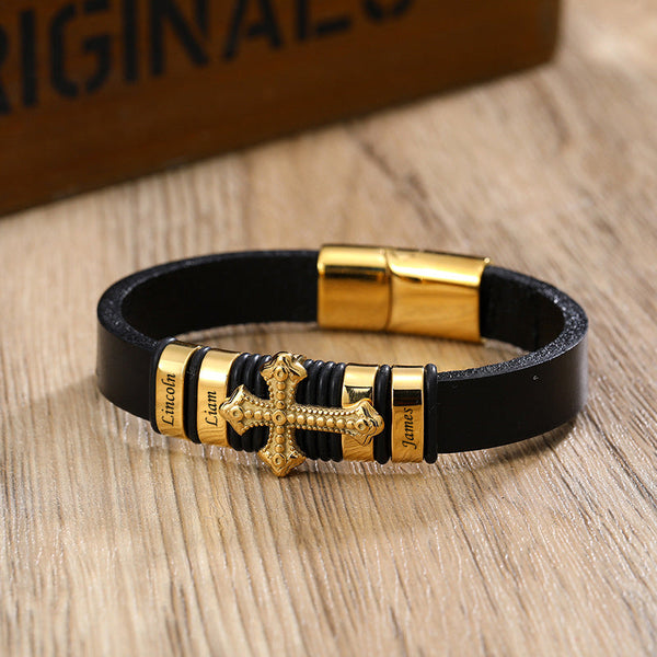 "For My Son“ Customized Bracelet Bracelets Claire & Clara Gold 