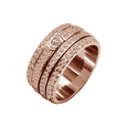 Full Diamond Rotatable Anxiety Relief Ring Rings Claire & Clara Rose Gold 6 