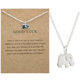Good Luck Elephant Necklace Necklaces Claire & Clara Silver 