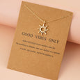 Good Vibes Only Sun Necklace Necklaces Claire & Clara 
