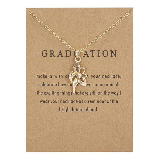 Graduation Flower Necklace Necklaces Claire & Clara 