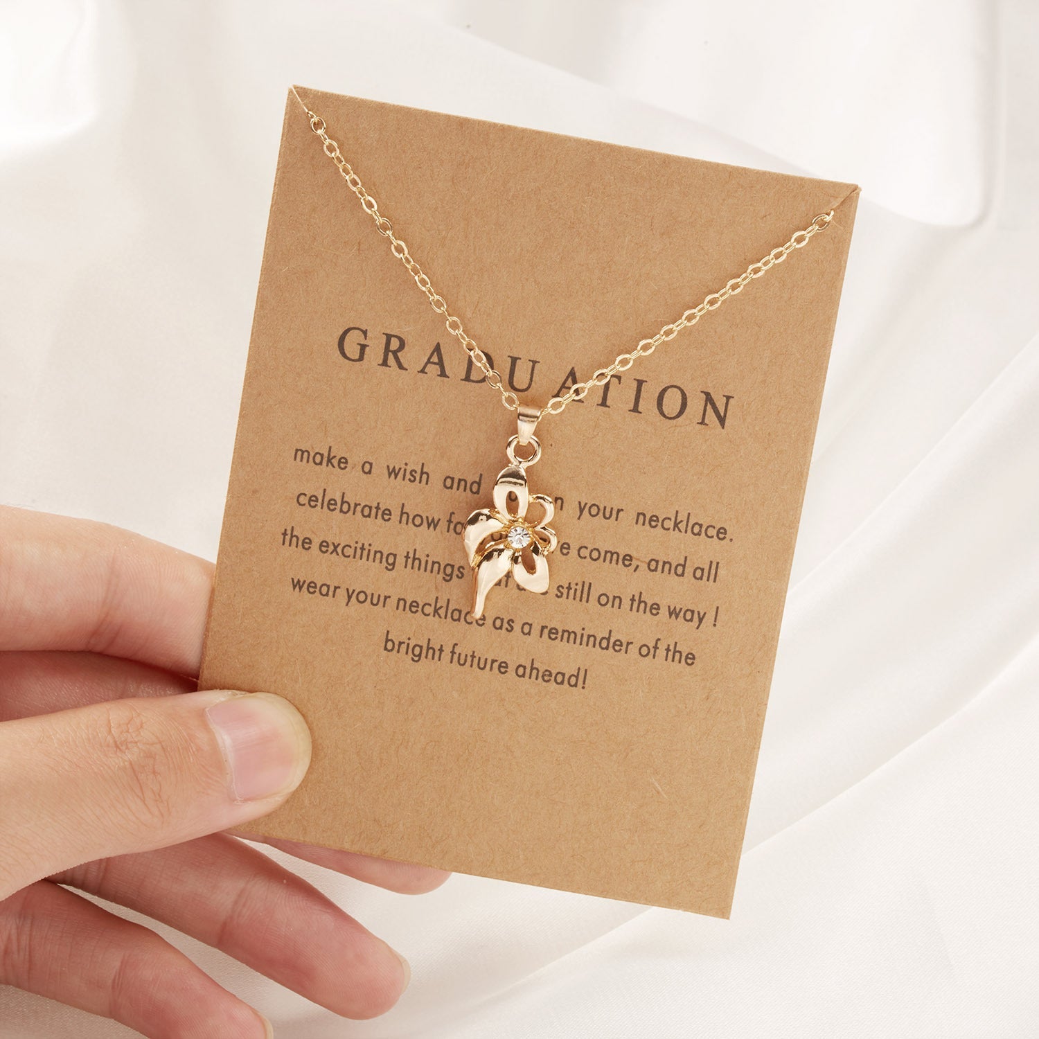 Graduation Flower Necklace Necklaces Claire & Clara 