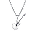 Guitar Stainless Steel Necklace Necklace Claire & Clara Steel 