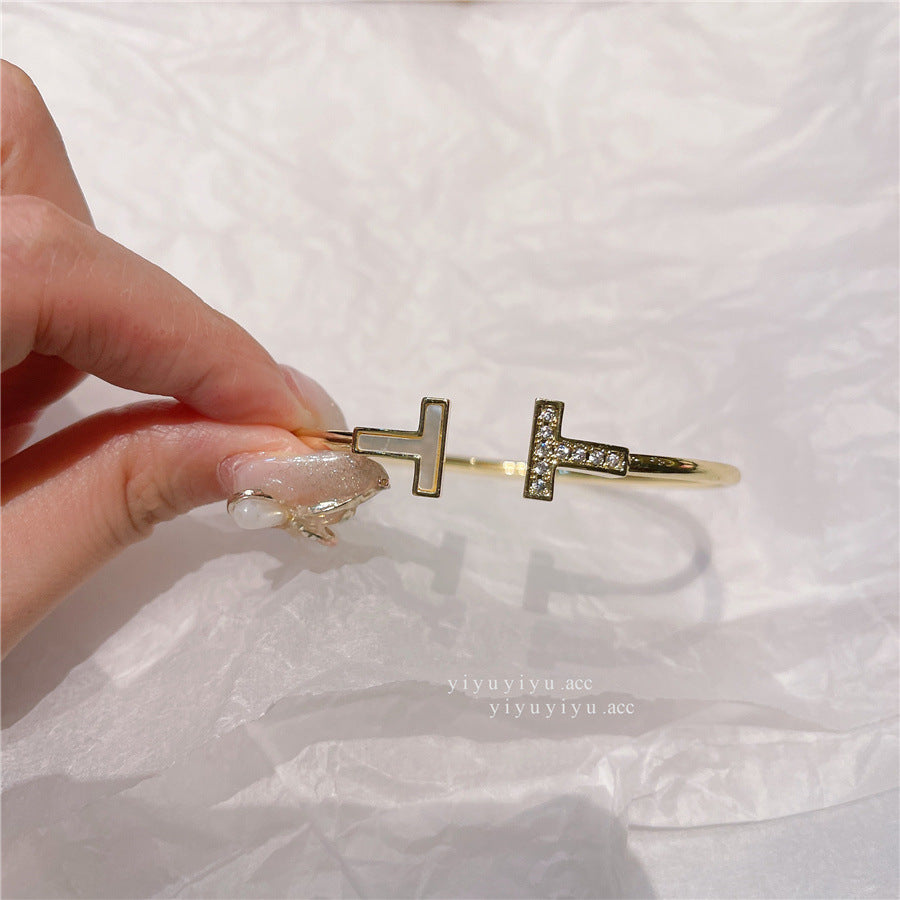 H-Type Adjustable Open Wrap Sand Gold Bracelet Bracelets Claire & Clara 
