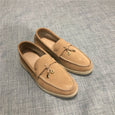 Hanged Metal Slip-on Loafers Shoes Shoes Claire & Clara US 4.5 Beige 