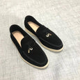 Hanged Metal Slip-on Loafers Shoes Shoes Claire & Clara US 4.5 Black 