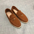 Hanged Metal Slip-on Loafers Shoes Shoes Claire & Clara US 4.5 Brown 