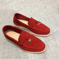 Hanged Metal Slip-on Loafers Shoes Shoes Claire & Clara US 4.5 Red 
