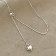 Heart Silver Y Necklace Necklace Claire & Clara Silver 