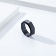 Hex Nut Titanium Steel Anxiety Relief Ring Ring Claire & Clara Black 7 
