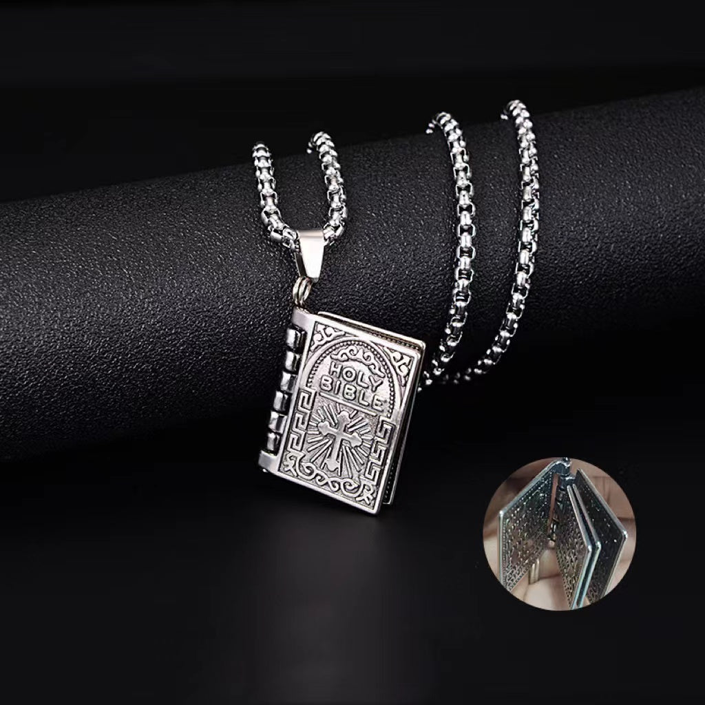Holy Bible Page Turnable Necklace Necklace Claire & Clara 