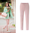 Janet Stretch Skinny Solid Color Pencil Pants Bottoms Claire & Clara Pink US 2 