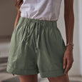 Janice High Waist Lace Up Shorts Bottoms Claire & Clara Green US 4 