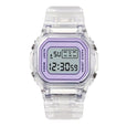 Jelly Digital Multifunctional Cube Watch Watches Claire & Clara Clear Purple 