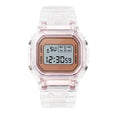 Jelly Digital Multifunctional Cube Watch Watches Claire & Clara Clear Rose Gold 