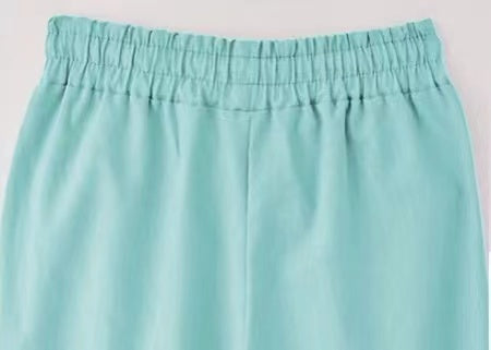 Judith Solid Color Lace Up Casual Pants Bottoms Claire & Clara 
