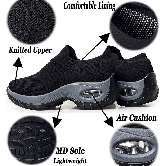 Karen Breathable Slip On Knit Sneakers Shoes Claire & Clara 