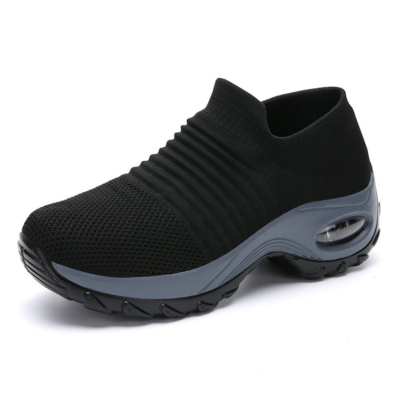 Karen Breathable Slip On Knit Sneakers Shoes Claire & Clara Black US 4.5 