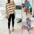 Kerry Striped Long Sleeve Oversize Top Top Claire & Clara 