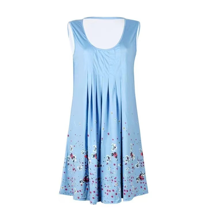 Kiki Bottom Floral Pleated Sleeveless Dress Dresses Claire & Clara 
