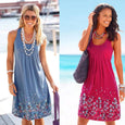 Kiki Bottom Floral Pleated Sleeveless Dress Dresses Claire & Clara 