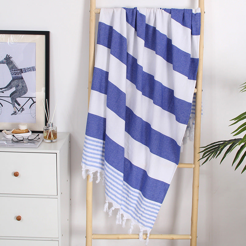 Layers Turkish Sand Free Beach Towel Claire & Clara Blue Wide 