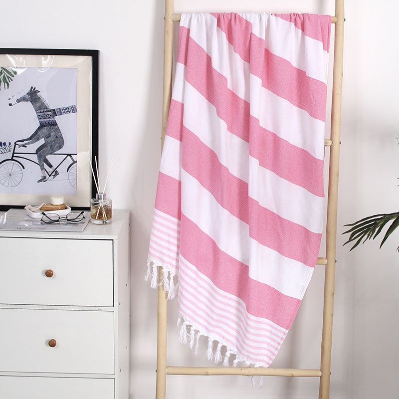 Layers Turkish Sand Free Beach Towel Claire & Clara Pink Wide 