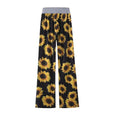 Leopard & Plaid Casual Stretch Wide Leg Pants Bottoms Claire & Clara 