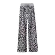 Leopard & Plaid Casual Stretch Wide Leg Pants Bottoms Claire & Clara Grey Leopard US 2 
