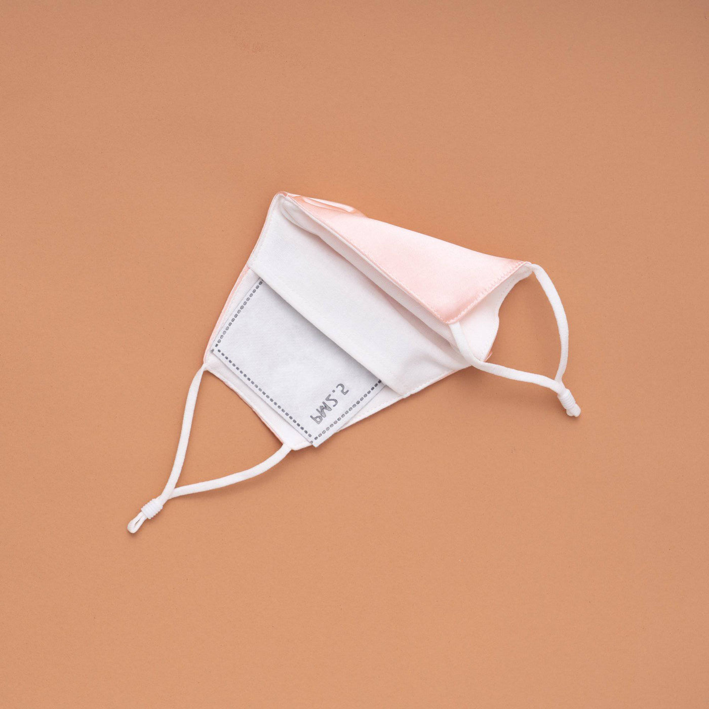 Lily Satin Face Mask Face Covering > facemask > satin facemask > washable facemask > cloth facemask > facemask with filter pocket > bridal facemask > facemask for wedding Claire & Clara With Filter Pocket Pink 