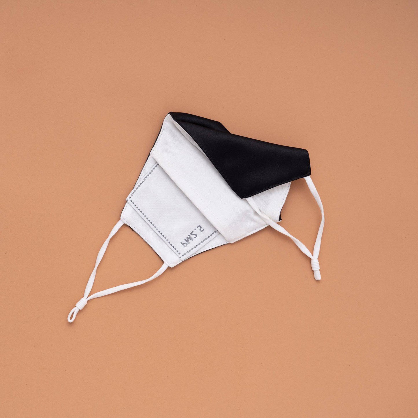 Lily Satin Face Mask Face Covering > facemask > satin facemask > washable facemask > cloth facemask > facemask with filter pocket > bridal facemask > facemask for wedding Claire & Clara With Filter Pocket Black 