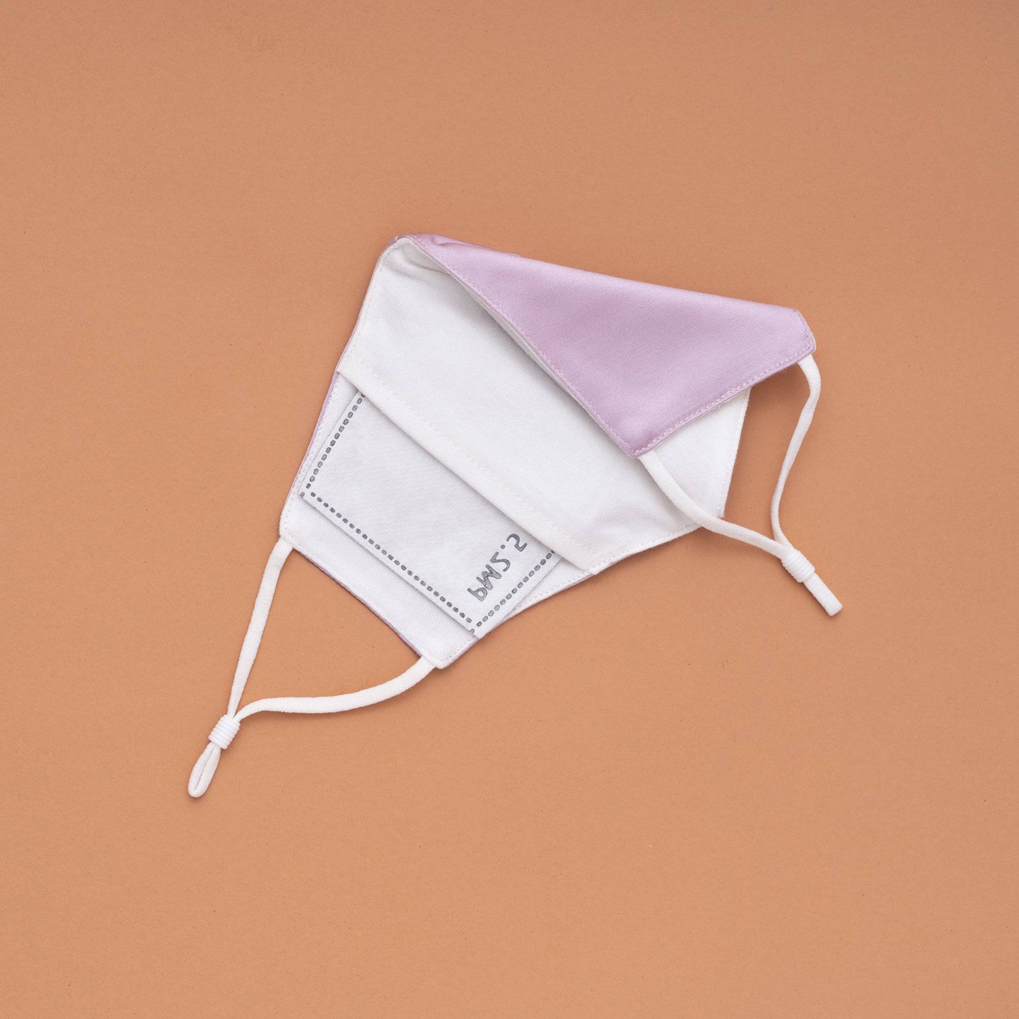 Lily Satin Face Mask Face Covering > facemask > satin facemask > washable facemask > cloth facemask > facemask with filter pocket > bridal facemask > facemask for wedding Claire & Clara With Filter Pocket Lilac 