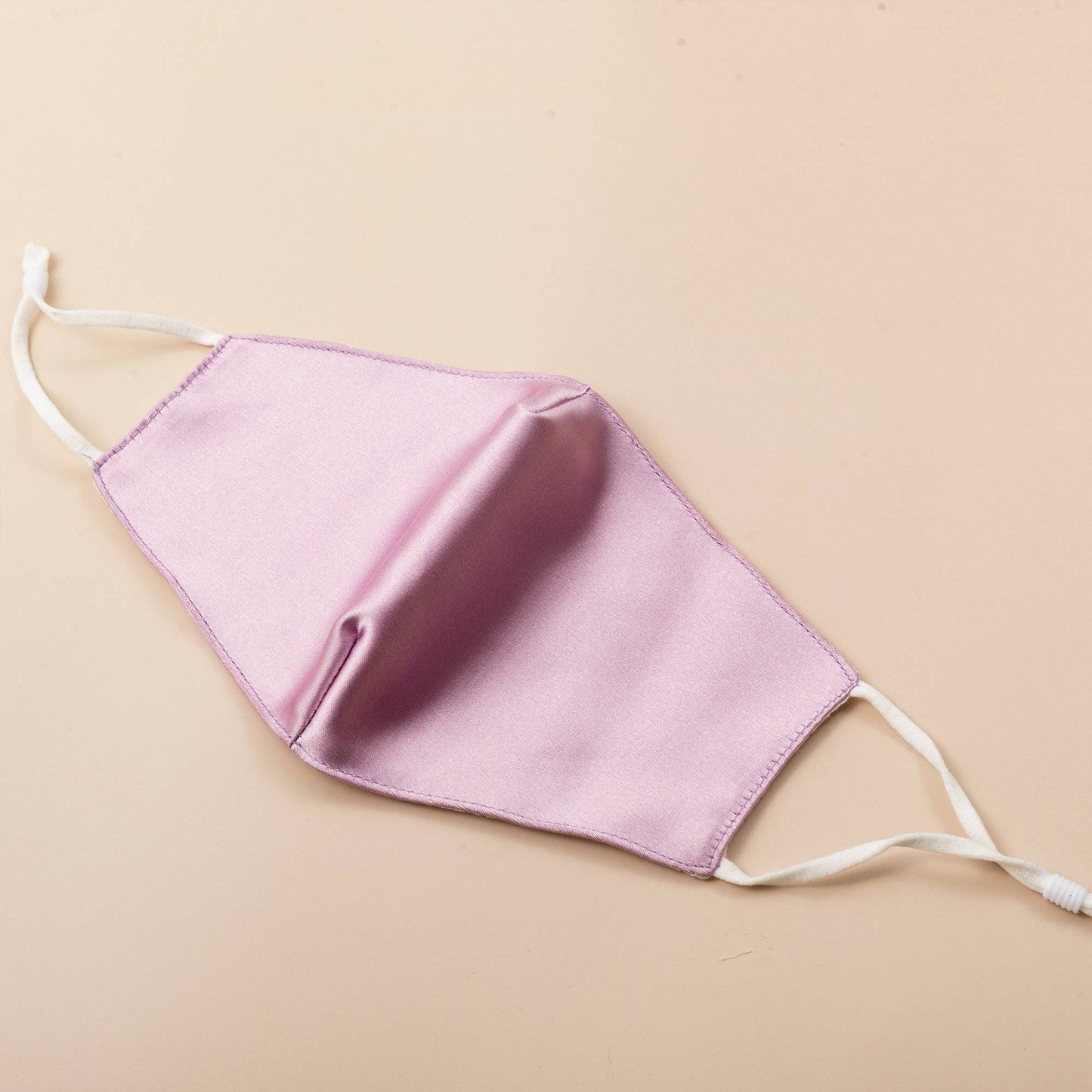 Lily Satin Face Mask Face Covering > facemask > satin facemask > washable facemask > cloth facemask > facemask with filter pocket > bridal facemask > facemask for wedding Claire & Clara Without Filter Pocket Lilac 