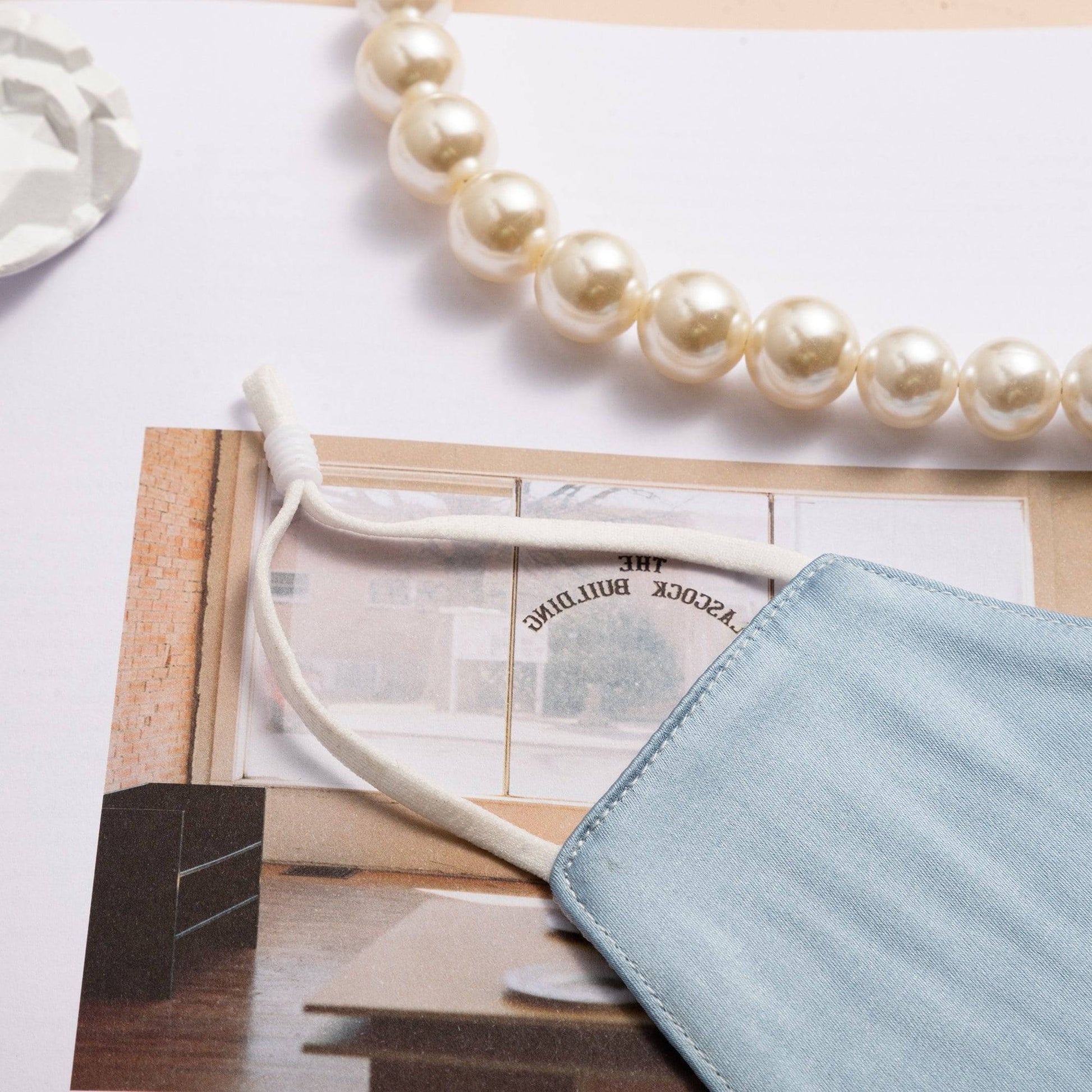 Lily Satin Face Mask Face Covering > facemask > satin facemask > washable facemask > cloth facemask > facemask with filter pocket > bridal facemask > facemask for wedding Claire & Clara 