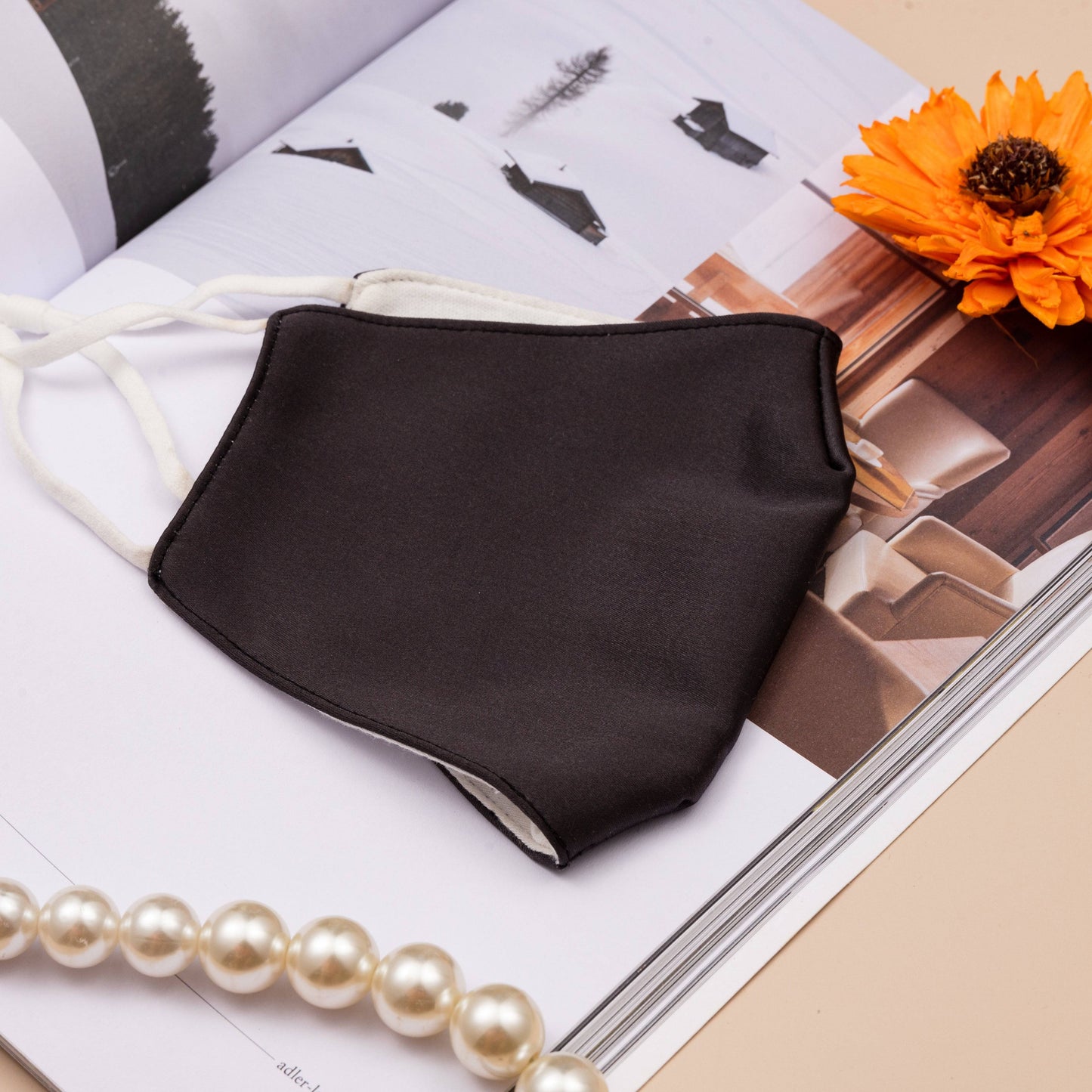 Lily Satin Face Mask Face Covering > facemask > satin facemask > washable facemask > cloth facemask > facemask with filter pocket > bridal facemask > facemask for wedding Claire & Clara 