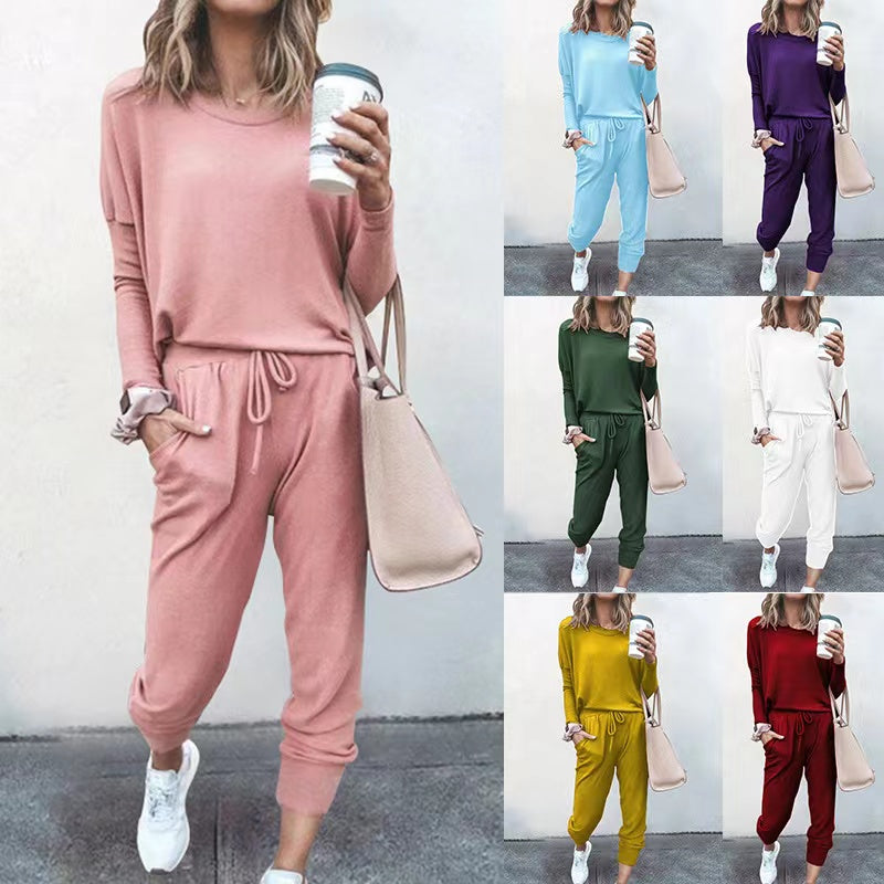 Linda Solid Color Casual Sport Set Set Claire & Clara 