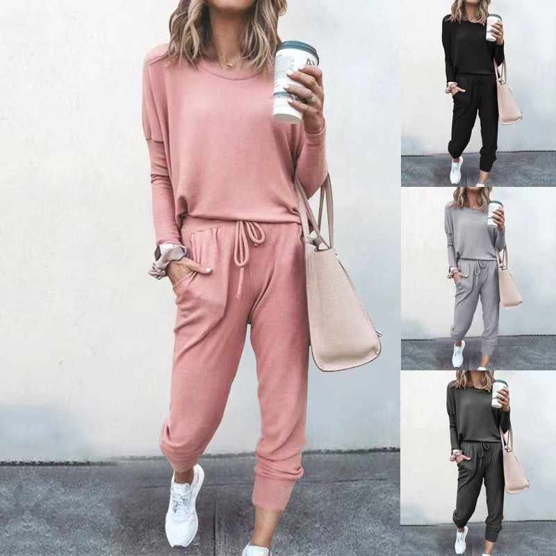 Linda Solid Color Casual Sport Set Set Claire & Clara 