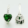 Love Heart Diamond Earrings Earrings Claire & Clara 