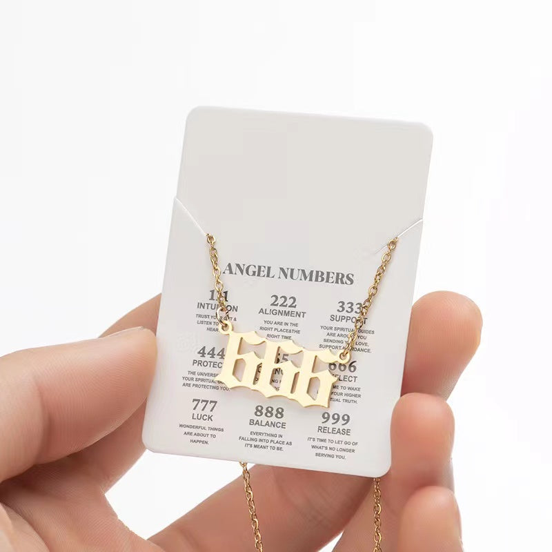 18K Gold Angel Number Custom Nameplate Necklace - Gold - 20% Off 2 18K Gold Angel Number Custom Nameplate Necklace - Gold - 20% Off 2