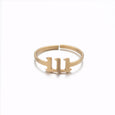 Lucky Angel Number Stainless Steel Ring Ring Claire & Clara Gold 111 