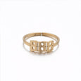 Lucky Angel Number Stainless Steel Ring Ring Claire & Clara Gold 888 