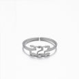 Lucky Angel Number Stainless Steel Ring Ring Claire & Clara Silver 222 