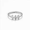 Lucky Angel Number Stainless Steel Ring Ring Claire & Clara Silver 444 