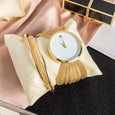 Luxury Butterfly Mesh Bracelet Watch Gift Set Bracelet Claire & Clara Gold White 