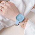 Macaron Cream Casual Watch Watches Claire & Clara Square Blue 