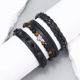 Minimalist Hand-woven Multi-layer Leather Bracelet Set Bracelet Claire & Clara 