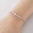 Minimalistic Cross Bracelet Bracelet Claire & Clara Basic Style Silver 