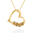 MOM IS MY MVP Customized Heart-shaped Necklace Claire & Clara Gold 