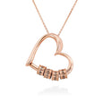 MOM IS MY MVP Customized Heart-shaped Necklace Claire & Clara Rose Gold 